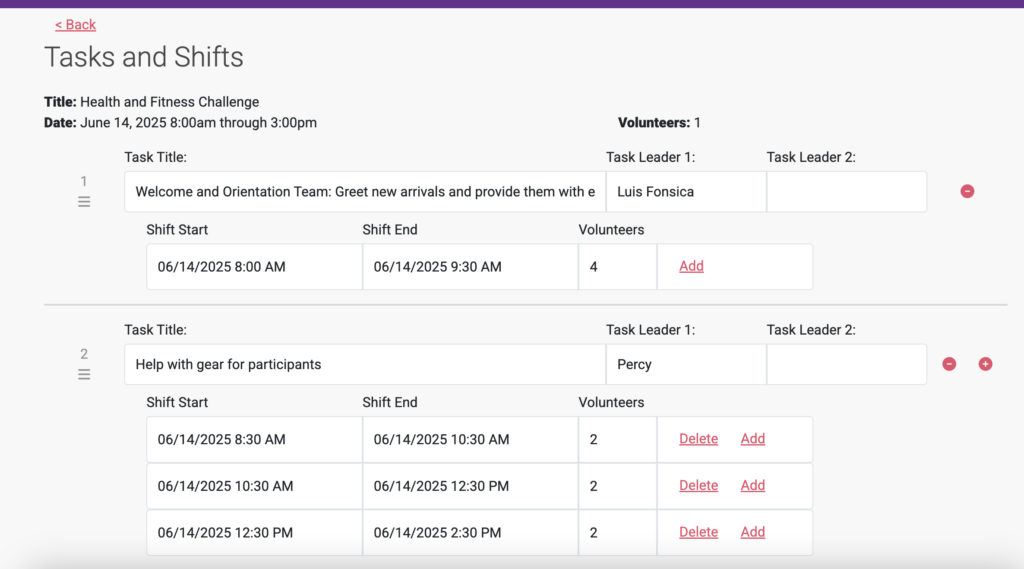 taskandshift-create-web set up tasks and shifts web app